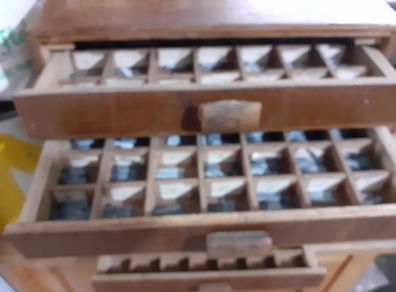 antique type  print  set