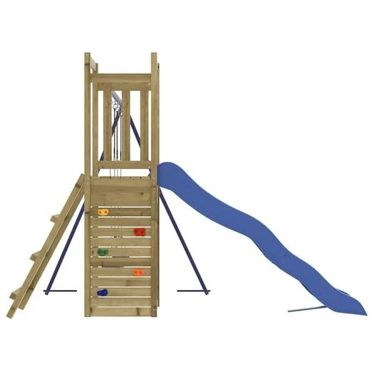 Outdoor Playset | Brown | Solid pine wood, Polypropylene | Large