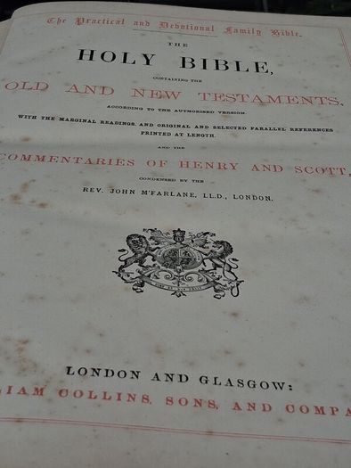 19th Century Family Bible (13x11 inches)