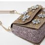 Brand new river island gold glitter should bag Image 5