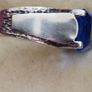 A Vintage Sterling Silver Gemstone Blue Emerald Cut Ring. Ring Size K Total Weight 5.86 Grams. Image 9