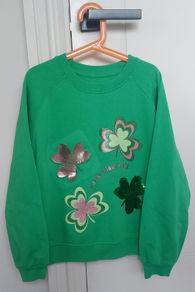 Girls St. Patricks Day Shamrock Sweatshirt