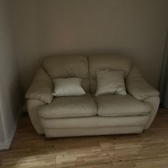 Two seater leather couch