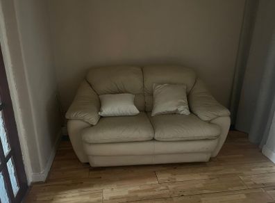 Two seater leather couch