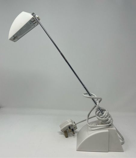 White Desk Lamp, on and off switch, adjustable height