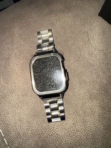 apple watch gold/silver watch strap and face cover