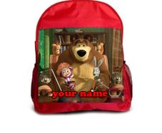Masha and the bear School back pack can be personalised