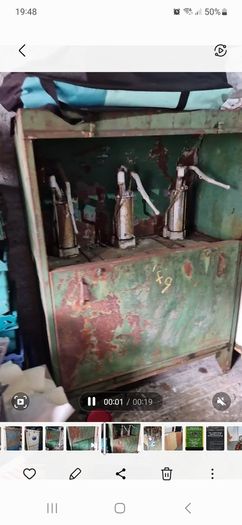vintage castrol oil cabinet