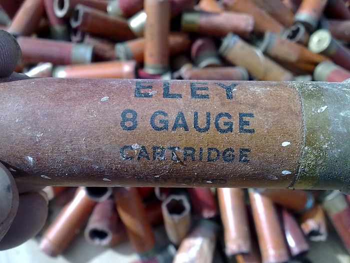 Large quantity of old cardboard cartridges