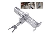 Car Pedal Lock, Stainless Steel 8 Holes Car Clutch Brake Lock Anti Theft Locking Device