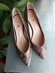 TO BE Genuine Leather Snake Prints Heels