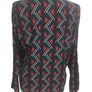 Ladies Nosiy May Green Red Bold Print Blouse Size Small Uk 10 Image 6