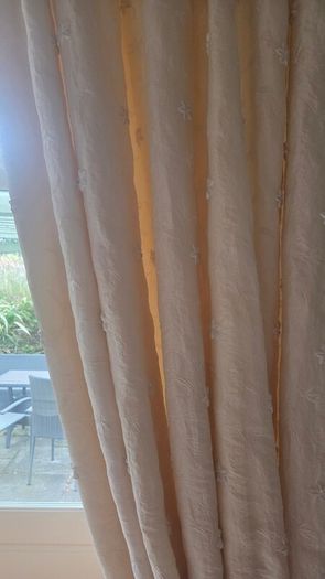 Curtains 270Lcm x 200Wcm - tie backsx2 - pole