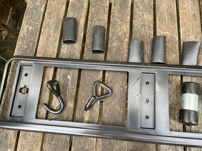 Car bike rack number plate mount
