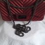 Burgandy Rubber Cheveron  Shoulder Bag Image 7