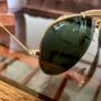 Vintage Ray Ban Bausch and Lomb Mens Gold Aviator Outdoorsman Sunglasses Image 2
