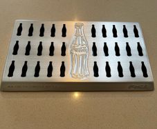 Coca Cola Embossed Drip Tray Contour Bottle New