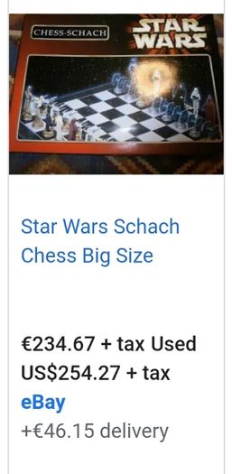 Vintage 1999 Star Wars Chess Set
