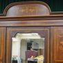 Edwardian Inlaid Mahogany Wardrobe with Mirror Image 3