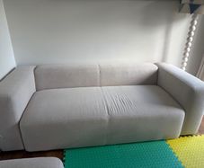 Kave home blok 3 seater sofa and foot rest