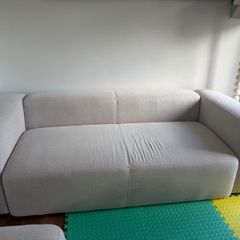 Kave home blok 3 seater sofa and foot rest