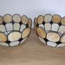 2 Tiffany style amber & cream ceiling shades Image 3