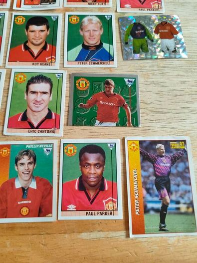 Merlin Football Premier League stickers 95 96 97 season and 2002 world cup