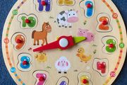 Wooden Montessori Clock Toy toddlers