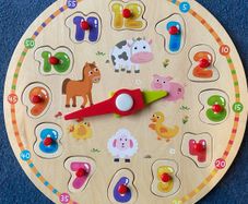 Wooden Montessori Clock Toy toddlers