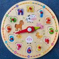 Wooden Montessori Clock Toy toddlers