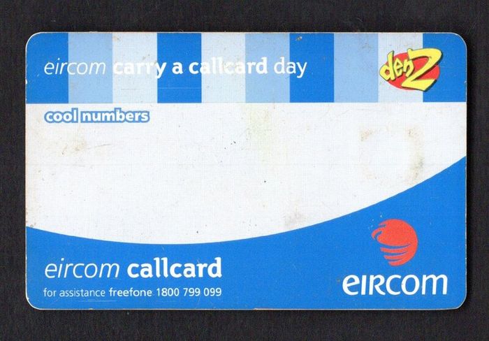 2000 Ireland 20 unit in conjunction with Den2 to make children aware that they can use public phone boxes in case of an emergency (ODS3) Call Card Used