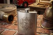 Dublin Fire Brigade Laser Engraved Stainless Steel 7oz Hip Flask