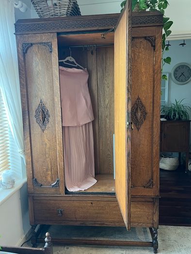 Antique Oak wardrobe with mirror
