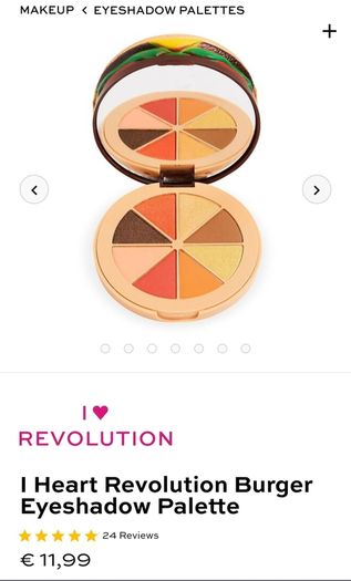 I heart revolution burger eyeshadow palette bnib