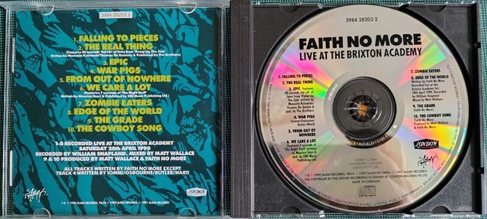 Faith No More - Live At The Brixton Academy CD (1991) Alternative Rock EX+