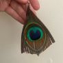 Peacock feather earrings Image 2