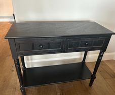 Black Hall / Console Table  2 Drawers