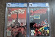 Daredevil Issue 252 and 283 CGC 9.6 Certified Graded Comic Framed Captain America Marvel