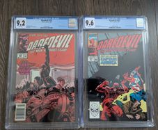 Daredevil Issue 252 and 283 CGC 9.6 Certified Graded Comic Framed Captain America Marvel
