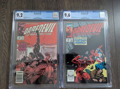 Daredevil Issue 252 and 283 CGC 9.6 Certified Graded Comic Framed Captain America Marvel