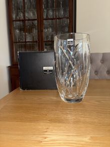 John Rocha Signature Waterford Crystal 10 inch Vase- Made in Ireland