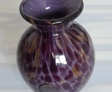 Purple - Gold -  Art Glass Vase