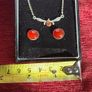 Silver Pendant, ear rings and chain Image 6