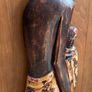 Large African Mother and Child Hand Carved Wood Relief Wall Art 78cm Image 6