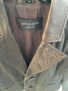 Principles Petite Fit Leather Jacket
