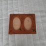 vintage wooden double photo frame Image 2