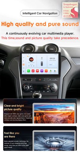 Android 14 10.1 Inch Car Radio GPS for Ford Mondeo 2010-2014 Multimed Multimedia Player DSP WIFI No 2 din 2din DVD