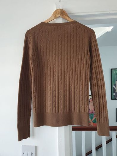 Gant Wool Rich Cable Knit Cardigan Size Medium