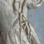 Sister Jane Dream Lilith Jacquard Mini Wrap Dress Sz 8UK 4US S Cream Puff Sleeve Image 5