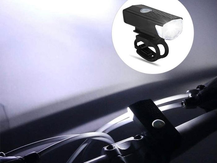 Bike Light Set, USB Rechargeable Super Bright LED Waterproof Headlight Front Lights and Back Rear Bike Lights, Adjustable Lighting Modes, Cycling Lights for Road & Mountain